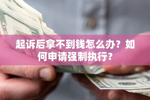济南起诉后拿不到钱怎么办？如何申请强制执行？