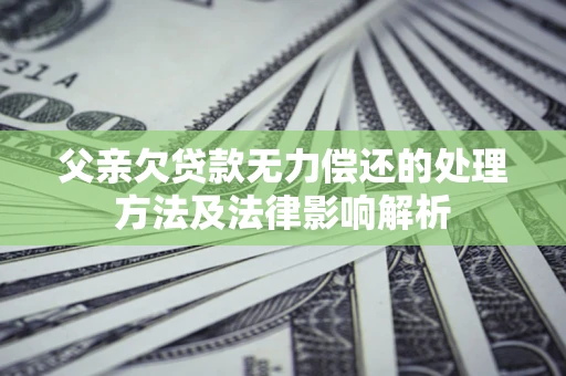 济南父亲欠贷款无力偿还的处理方法及法律影响解析